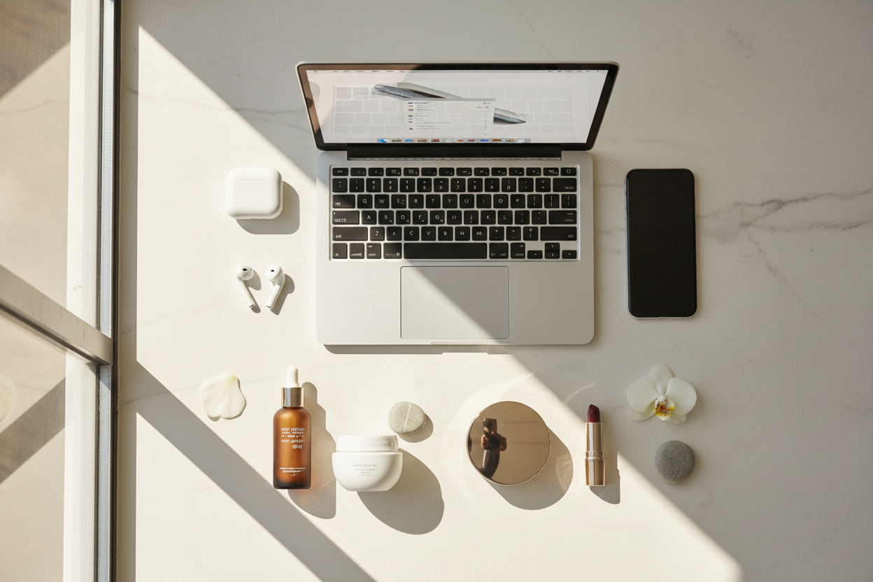 can you create another one with a mix of beauty and technology products